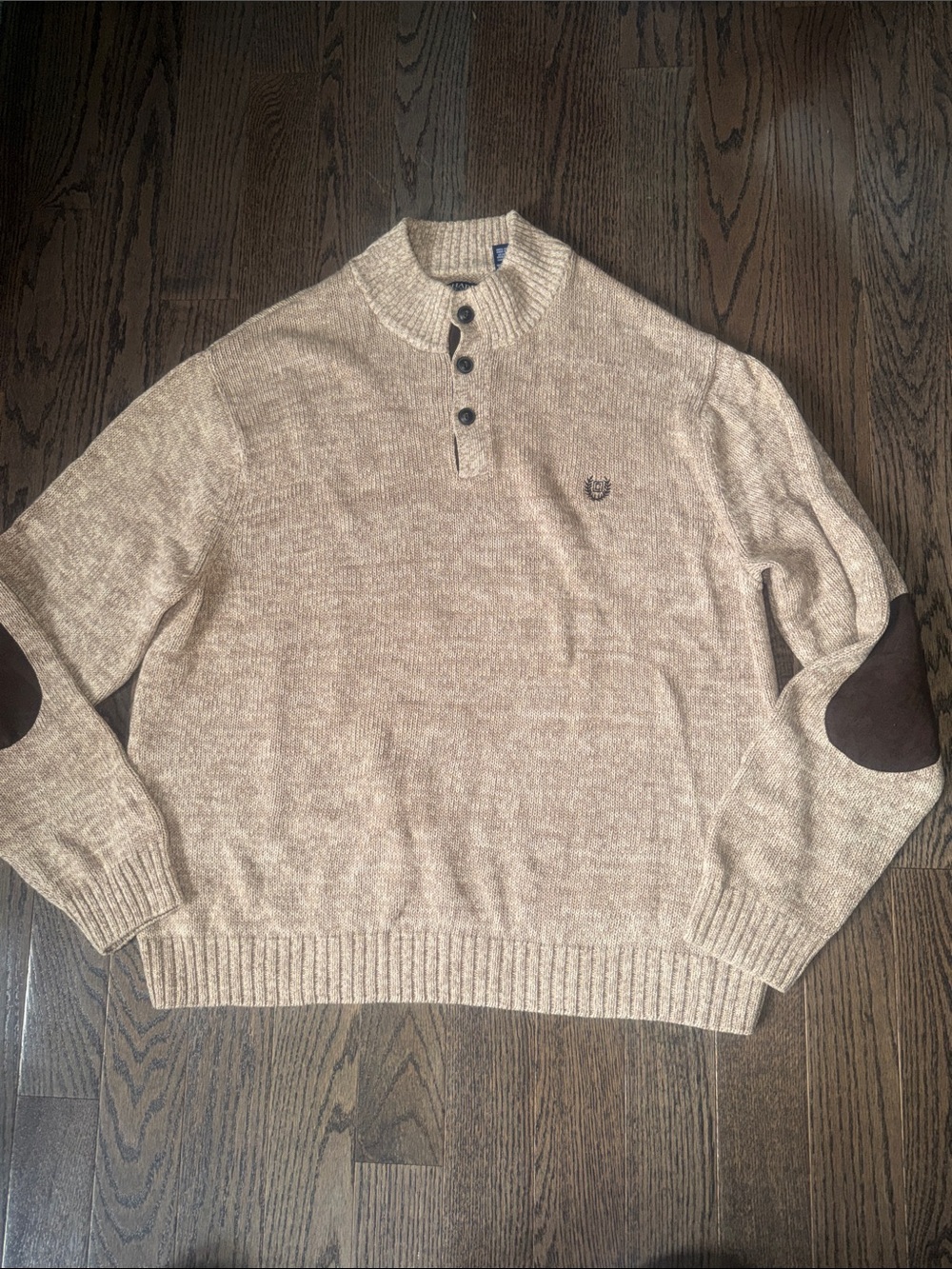 Pre loved Chaps Sweater with Elbow Patches - XXL